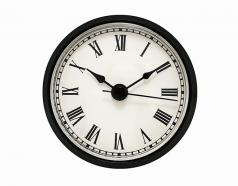 White Roman Clock Insert Black Bezel